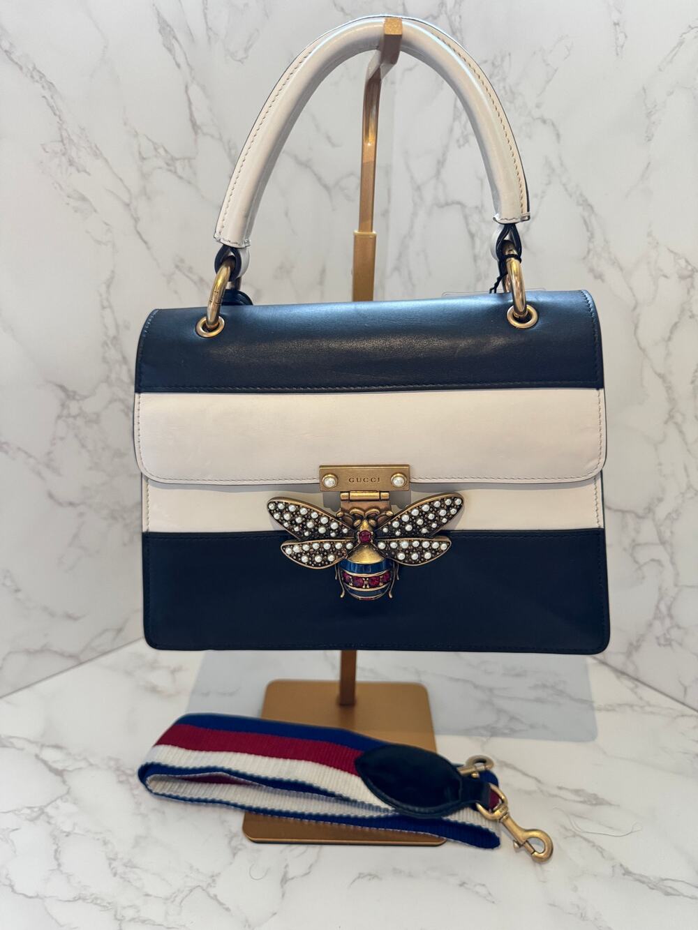Gucci Queen Margaret Bee Top Handle Bag